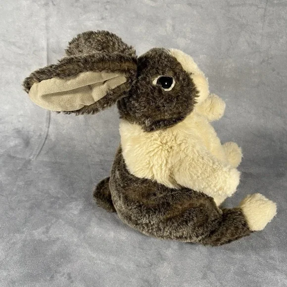 Folkmanis Dutch Rabbit Hand Puppet Brown Cream Plush Stuffed Animal Bunny 2011 - Picture 3 of 9